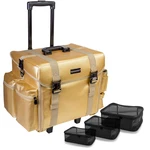 Shany Makeup Artist Soft Rolling Trolley Cosmetic Case Set Mesh Bag New. Price: $263.76.