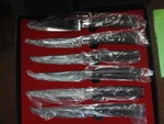 Xt Xituo 6-PIECE Steak Knives Set, Damascus Patterned Stainless Steel Serrated Open. Price: $35.99.