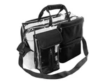 Shany Traveling Makeup Artist Bag With Removable Compartments Clear/black New. Price: $32.00.