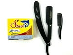 100 Blades Black Barber Straight Shaving Razor Classic Cut Throat Salon Comb Mus New. Price: $20.19.