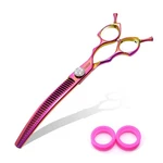 Professional Curved Chunkers Shears Dog Grooming 7.5'' Rainbow Thinnin... New. Price: $107.67.