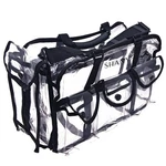 Shany Clear Pvc Makeup Bag - Large Rectangular Cosmetics Tote With Shoulder Stra New. Price: $34.98.