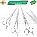 3-PCS Set Hair Cutting Scissor Barber Trimming Shear 5.5" 6.5" 7" German Grade New. Price: $12.90.