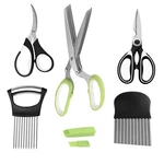 5-BLADE Herb Scissors, Kitchen Shears, Seafood Onion Holder Slicer ... New. Price: $24.78.