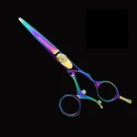 Kashi CB-508CR Cobalt Swivel Thumb 5.5" Rainbow Hair Cutting Shears / Scissors New. Price: $169.95.
