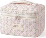 Hbselect Quilted Makeup Bag Large Cotton Cosmetic Travel With Handle New. Price: $12.95.