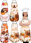 Berlune 4 Pcs Thanksgiving Turkey Apron With Pockets Fall Pumpkin Kitchen New. Price: $22.17.