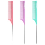 Goodofferplace Pcs Rat Tail Combs Medium (pack 3), Pink Purple Green New. Price: $8.26.