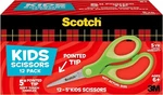 Scotch 5" Soft Touch Pointed Kid Scissors, Green, 12 Count Unit, New. Price: $12.21.