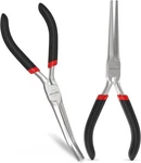 Fixchure Needle Nose Pliers 2 Pcs 6" - Heavy Carbon Steel With Black Grip New. Price: $17.99.