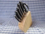 Berghoff Belgium 7PC Kitchen Set Wood Block, 5 Knives + Shears Free Shipping. Used. Price: $74.99.