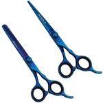 Regale 7" Professional Barber Shears Set Japanese Steel, Titanium Blue Finish New. Price: $89.99.