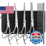 Citywish Dog Grooming Scissors,silver With Safety Round TIPS,5 1 Curved New. Price: $81.41.
