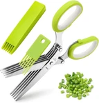 Herb Scissors, X-chef Multipurpose Blade Kitchen 5.2X2.5X0.6 Inches, Green New. Price: $12.84.