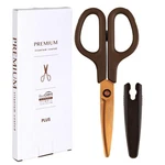 Plus Fit Cut Curve Premium Titanium Scissors Non-stick 3D Blade Dark Brown New. Price: $41.99.