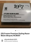 (10) Fromm Premium Styling Razor Black 6" NCB001 New. Price: $18.95.