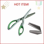Jistl Green Pinking Shears Comfort Grips Crafts Zig Zag Cut Sewing Scissors,prof New. Price: $14.58.