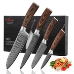 Wakoli Edib 4-PIECE Damascus Knife Professional Kitchen Set, 67-L... New. Price: $249.77.