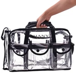 Shany Clear Makeup Bag, Pro Mua Rectangular With Shoulder Strap, Large New. Price: $38.88.