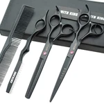 7.0 Inches Professional Hair Cutting Thinning Scissors Set With Razor Black New. Price: $46.76.