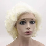 Mx Angel Short Curly Wavy Wig Half Hand Tied Synthetic Lace Front Natural Hea... New. Price: $71.43.