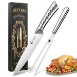 Livtek Carving Knife And Fork Set 8" Slicing 7" - German High New. Price: $46.54.