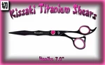 Kissaki Pro 7.0" Haniku Black Titanium Salon Hair Shears Cutting Scissors New. Price: $89.99.