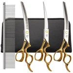 Dog Grooming Scissors,curved Chunkers Shears Deg With Safety Round T... New. Price: $90.91.