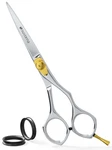 Suvorna Hair Cutting Scissors For Professionals, Barbers - 6.5", Gold Nut New. Price: $21.16.
