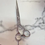 Togatta Tkp-duo 6IN Stainless Steel Silver Hair Cutting Shears, Finger Rest Used. Price: $125.00.