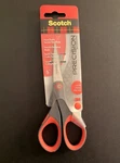 Scotch Precision Scissors Stainless Steel 6" Straight Blade Soft Grip Gray Red New. Price: $6.59.