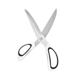 Kitchen Scissors With Ripple Blade Design, Ergonomic White Handles, Stainless... New. Price: $10.58.