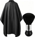 Borogo Professional Hair Cutting Cape With Neck Duster Brush, One Size, Black New. Price: $8.83.