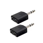 Sairps 1/4 Audio Splitter Trs Stereo Plug Interconnect One Male Black New. Price: $15.93.