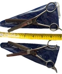 S.s. Pakistan Barber Hair Cutting Thinning Scissors Shears Double Sided Lot Of 2 New. Price: $29.99.
