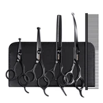 Dog Grooming Scissors Kit With Safety Round Tips, Gemek Professional 6 1 G... New. Price: $52.04.