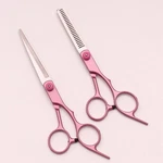 5.5" Hair Cutting Scissors Thinning Shears Red Barber Salon Steel 4CR13 Usa New. Price: $14.99.