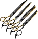 Fenice Peak 7" Dog Grooming Scissors Straight, Thinning, Curved, & Chunker New. Price: $109.00.