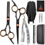 Professional Hair Cutting Scissors Set, Fcysy 10 Pcs Orangeblack New. Price: $33.72.