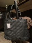 Antonio Valeria Alice Braided Washed Leather Handbag For Women-black With Tags New. Price: $53.00.