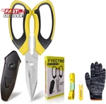 Heavy Duty 8'' Multipurpose Scissors With Protective Cover, Stainless Steel Serr New. Price: $13.09.