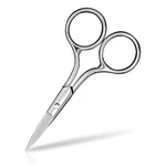 Eyebrow Scissors, Precision Grooming Shears, 1PCS Silver New. Price: $11.99.