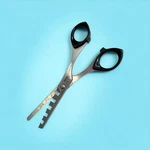 Ninja Chip Cut Salon Scissors Shears Black Handles Stainless Steel Used. Price: $19.99.