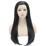 Mx Angel 24INCH Long Straight Black Lace Front Wig Natural Half Hand Tied New. Price: $86.88.