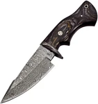 Fh Knives Fixed Blade Damascus Gray 5" Steel Knife New. Price: $69.99.