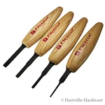 Flexcut #MT100 4-PIECE Chisel Micro Tool Set New. Price: $56.50.