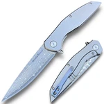 Full TC4 Titanium Edc Folding Knife! Damascus Steel Blade! Ball Bearing Pivot New. Price: $68.96.