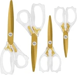 Acrylic Scissors, Ultra-sharp Titanium 4-PACK(5.8'/6.5'/7.6'/8.4'), Gold New. Price: $22.96.
