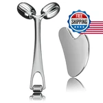 Yeamon Gua Sha Facial Tools & Face Roller Set - Metal Skin Care Massager New. Price: $52.97.