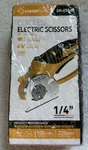 Sakerplus Cordless Electric Scissors Cutter 1/4" Max Cutting Color: Yellow Nib New. Price: $17.99.